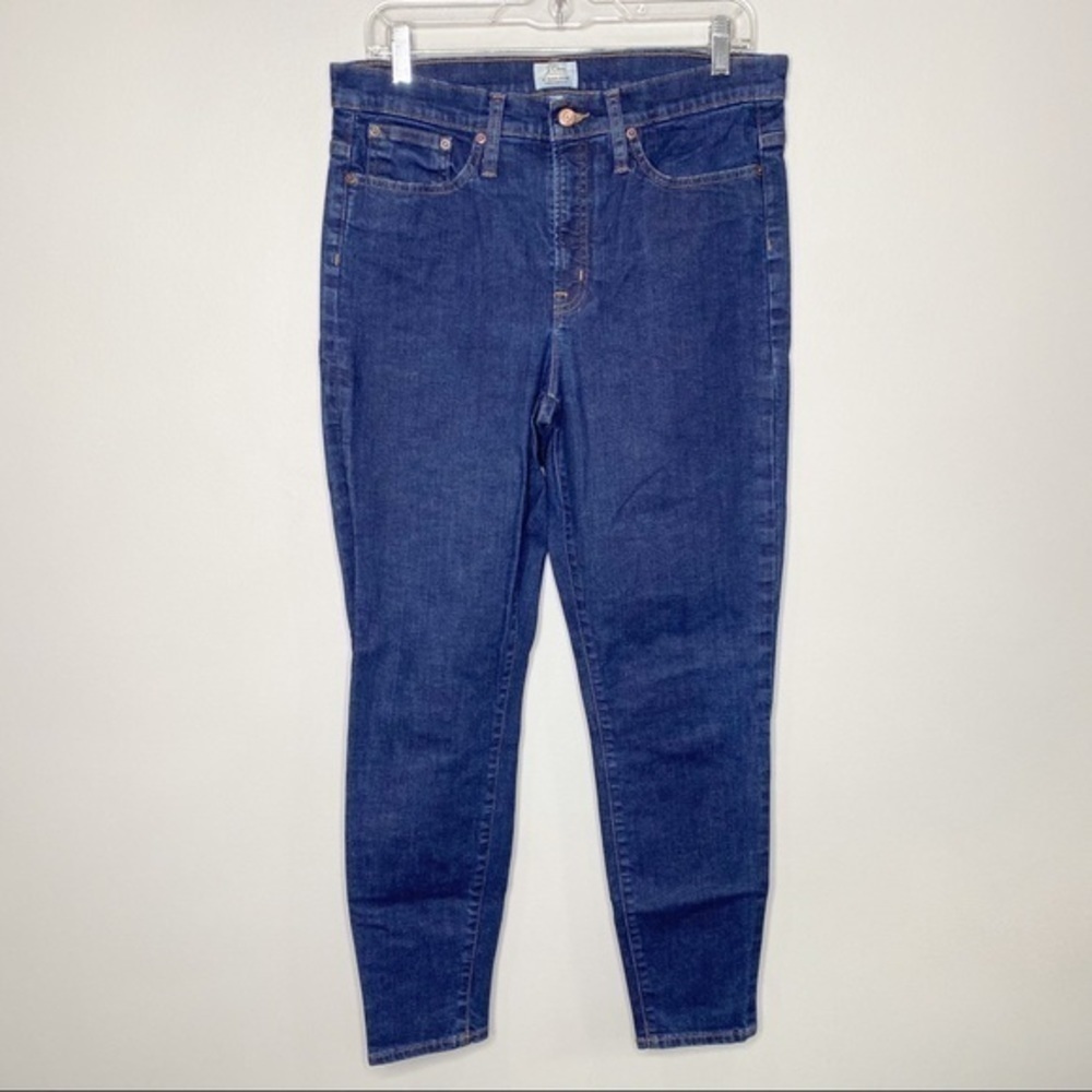 J Crew Toothpick High Rise Skinny Dark Wash 31